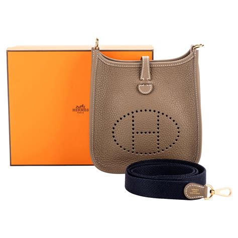 HERMES Evelyne 1 PM Crossbody bag with perforated logo 